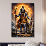 Lord Shiva Wall Art HD Canvas Gallery Wrap (SHWA13)