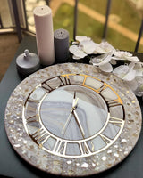 Sunlit Marble – Handcrafted Resin Luxe Wall Clock