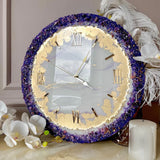 Lavender Gem Glow – Premium Resin Wall Clock