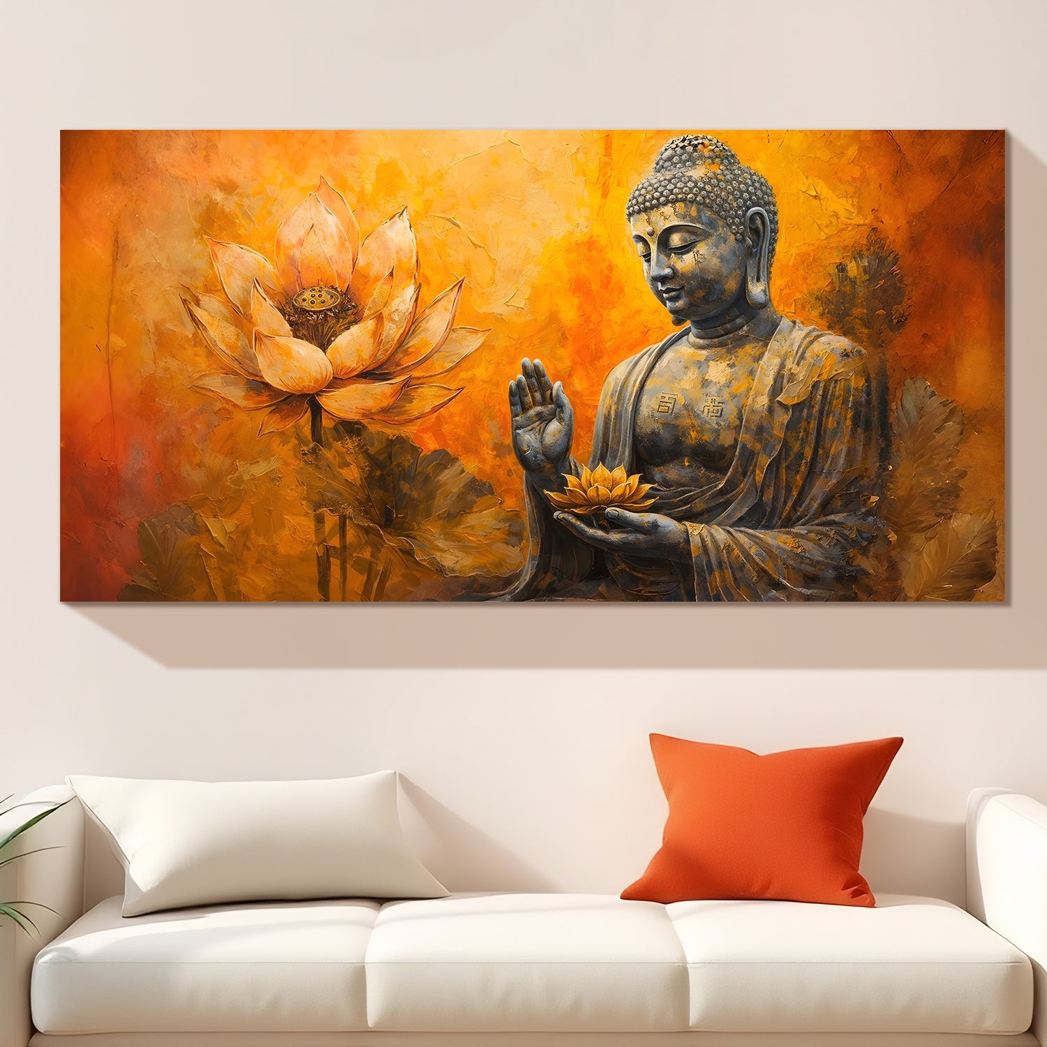 Lord Buddha Canvas Wrap Painting (BDWA84)