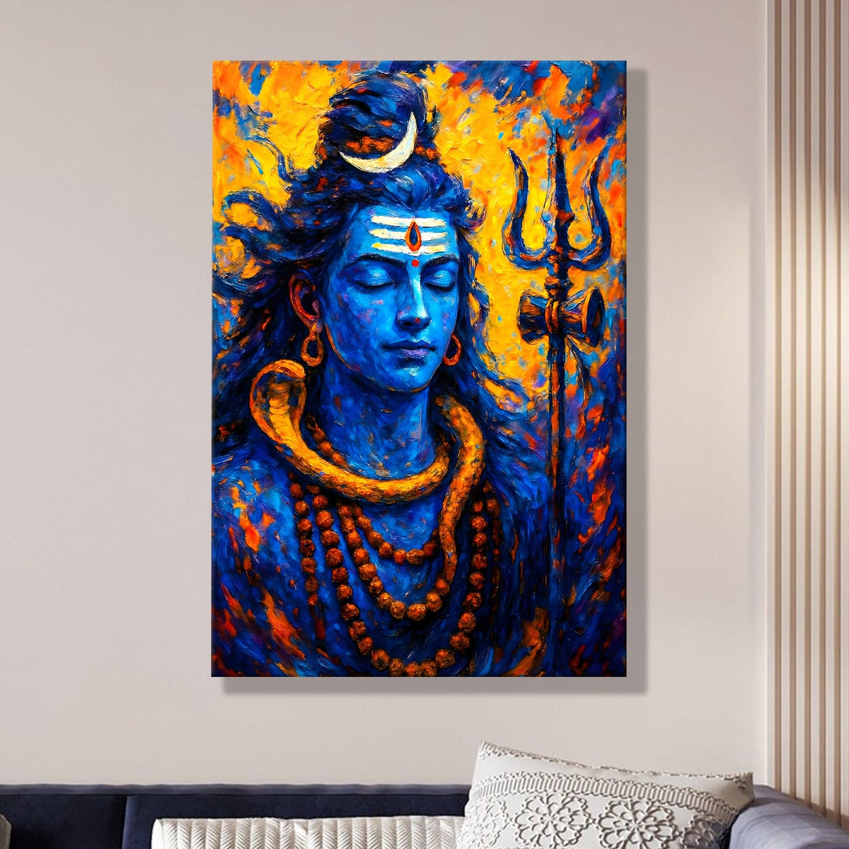 Lord Shiva Wall Art HD Canvas Gallery Wrap (SHWA03)