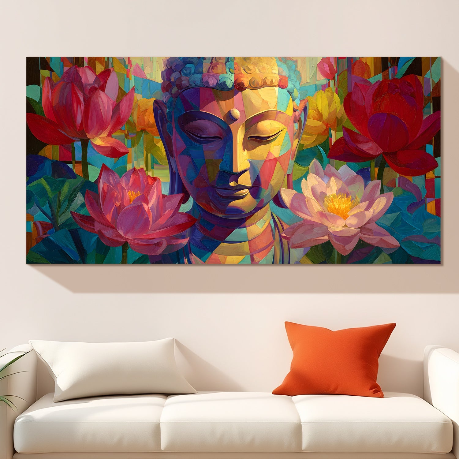 Lord Buddha Canvas Wrap Painting (BDWA67)