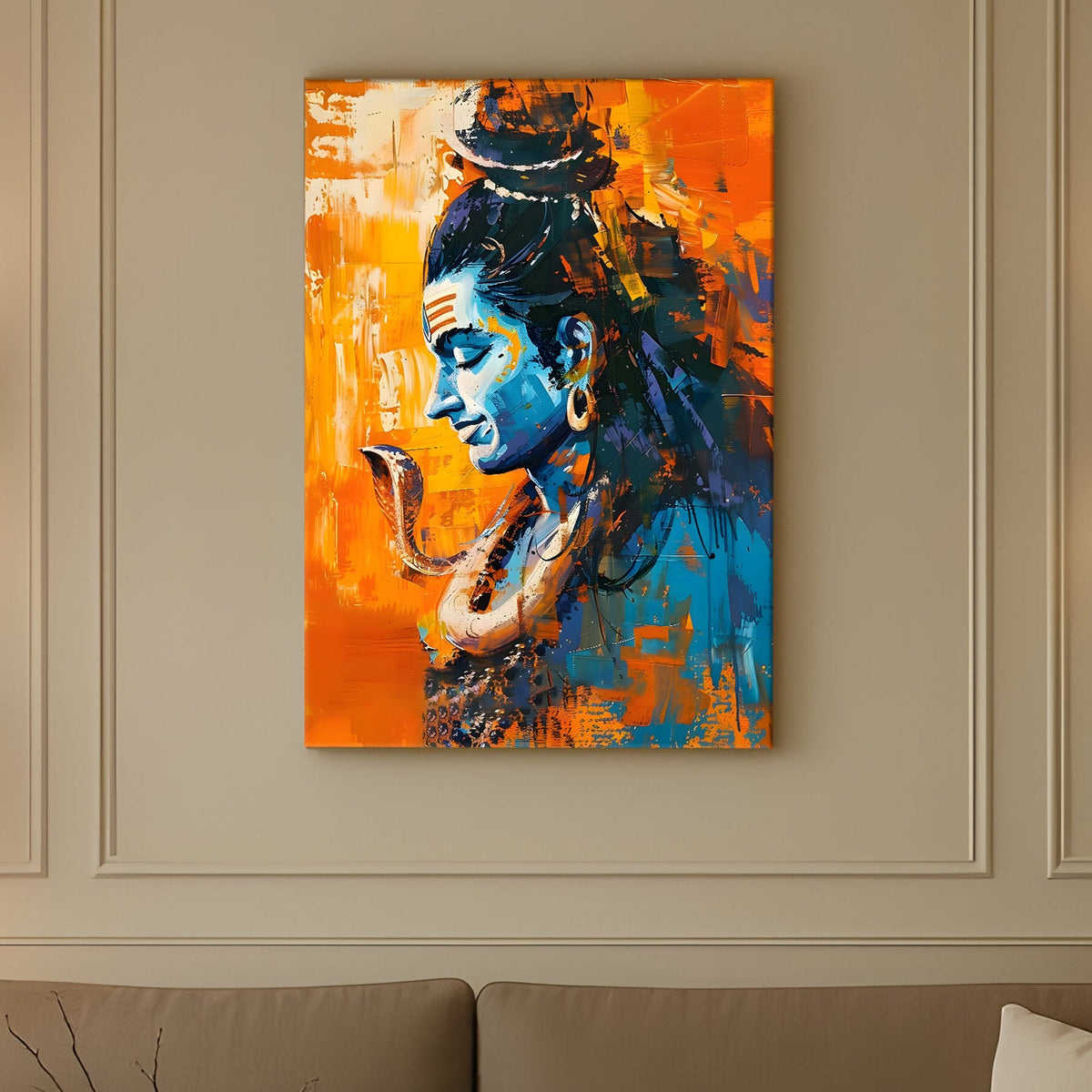 Lord Shiva Wall Art HD Canvas Gallery Wrap (SHWA05)