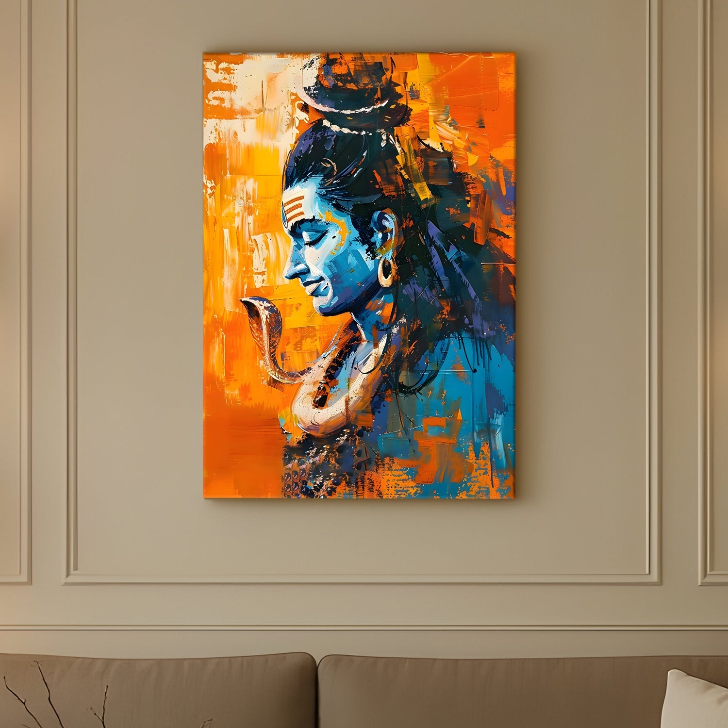 Lord Shiva Wall Art HD Canvas Gallery Wrap (SHWA05)