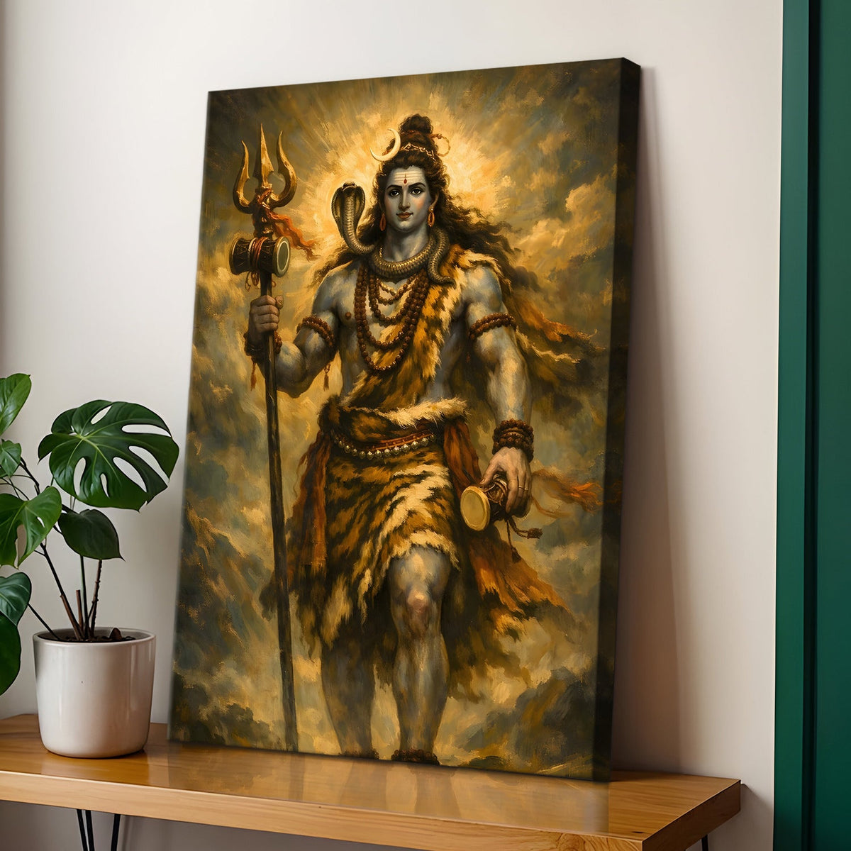 Lord Shiva Wall Art HD Canvas Gallery Wrap (SHWA07)