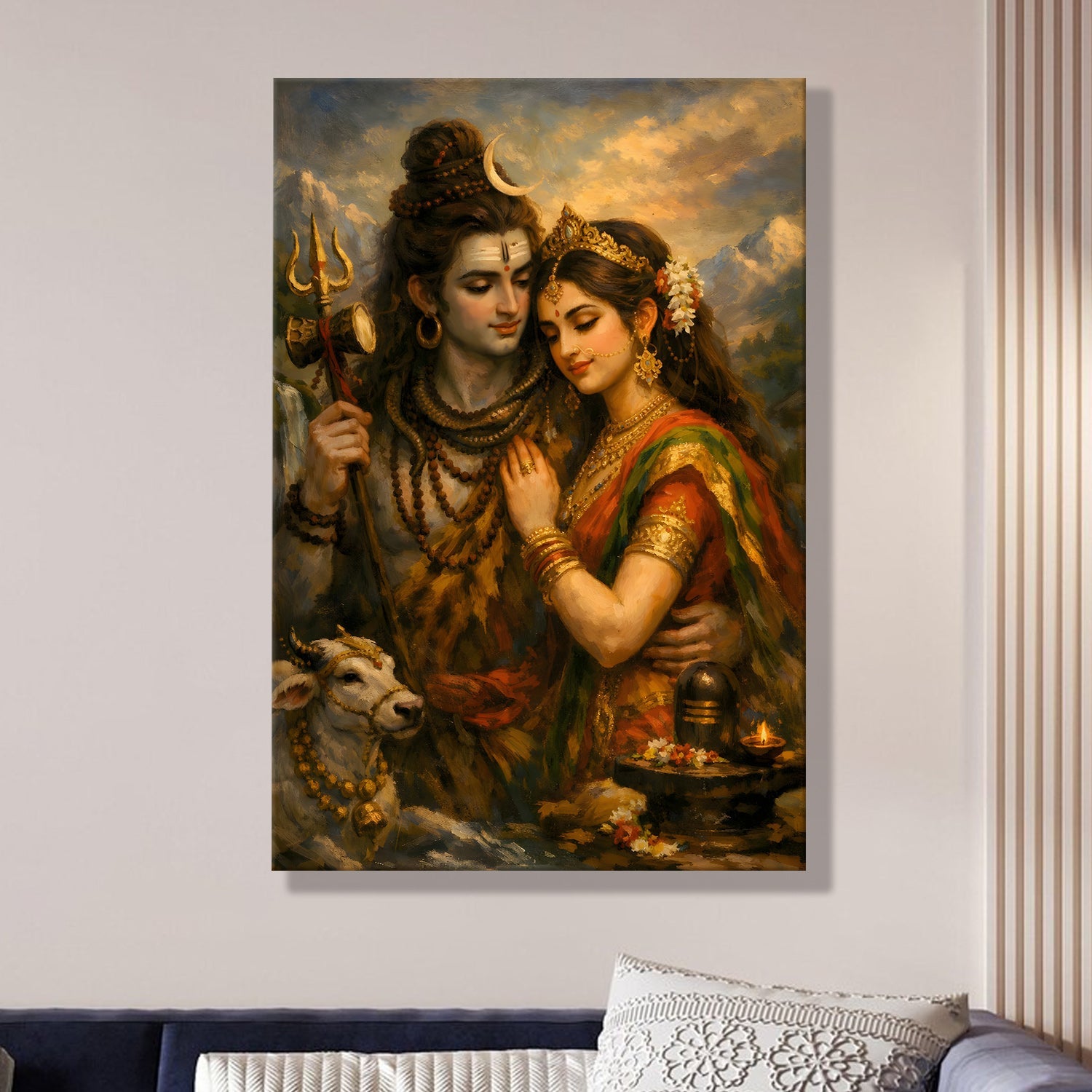 Lord Shiva Wall Art HD Canvas Gallery Wrap (SHWA08)