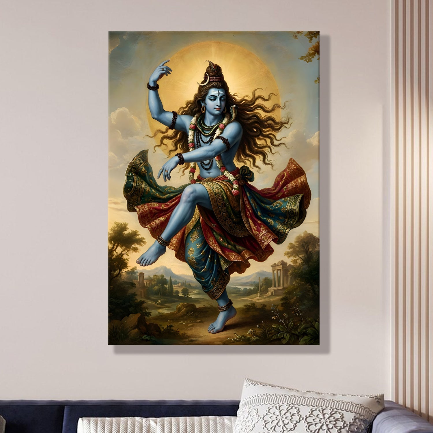 Lord Shiva Wall Art HD Canvas Gallery Wrap (SHWA09)