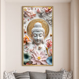 Golden Aura Buddha Portrait Wall Art