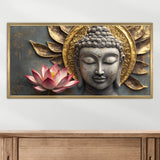 Buddha with Red Lotus Wall Art (BDWA31)