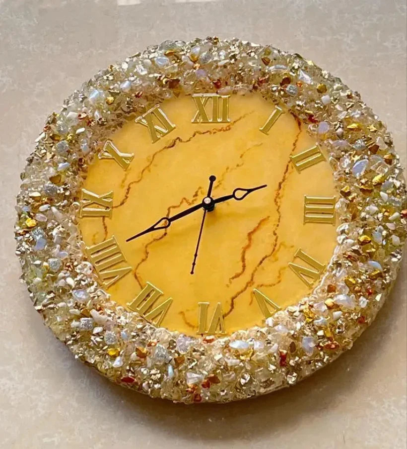 Celestial Yellow – The Artisan Resin Wall Clock