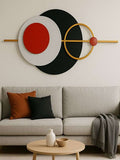 Circle Gold Ring Abstract Metal Wall Art