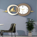 Gold Elephant Oval Shelf Wall Clock