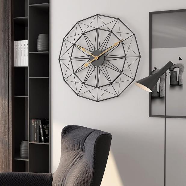 Geometric Wire Frame Wall Clock