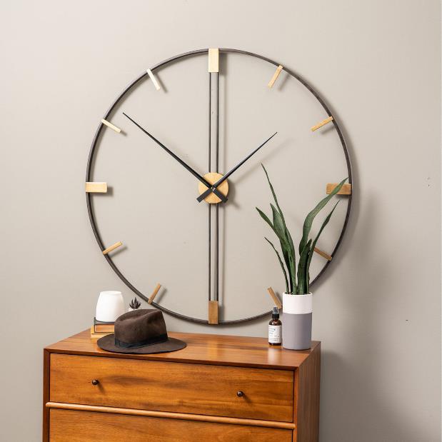 Black Gold Marker Minimal Wall Clock