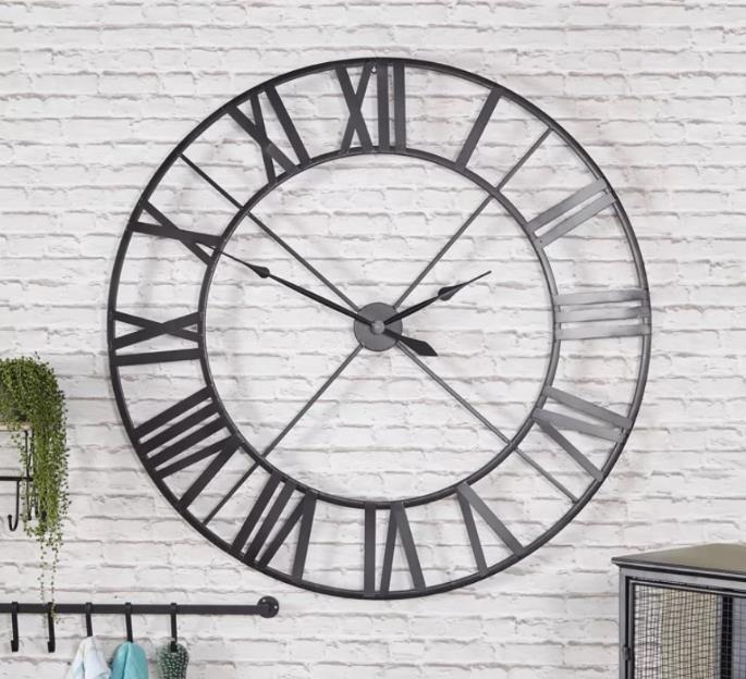 Roman Numeral Rustic Wall Clock