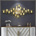Gold Grid Bar Wall Clock