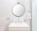 Black Frame Round Wall Mirror with Hanging Ring
