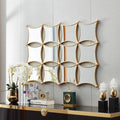 Gold Overlapping Panel Metal Wall Mirror