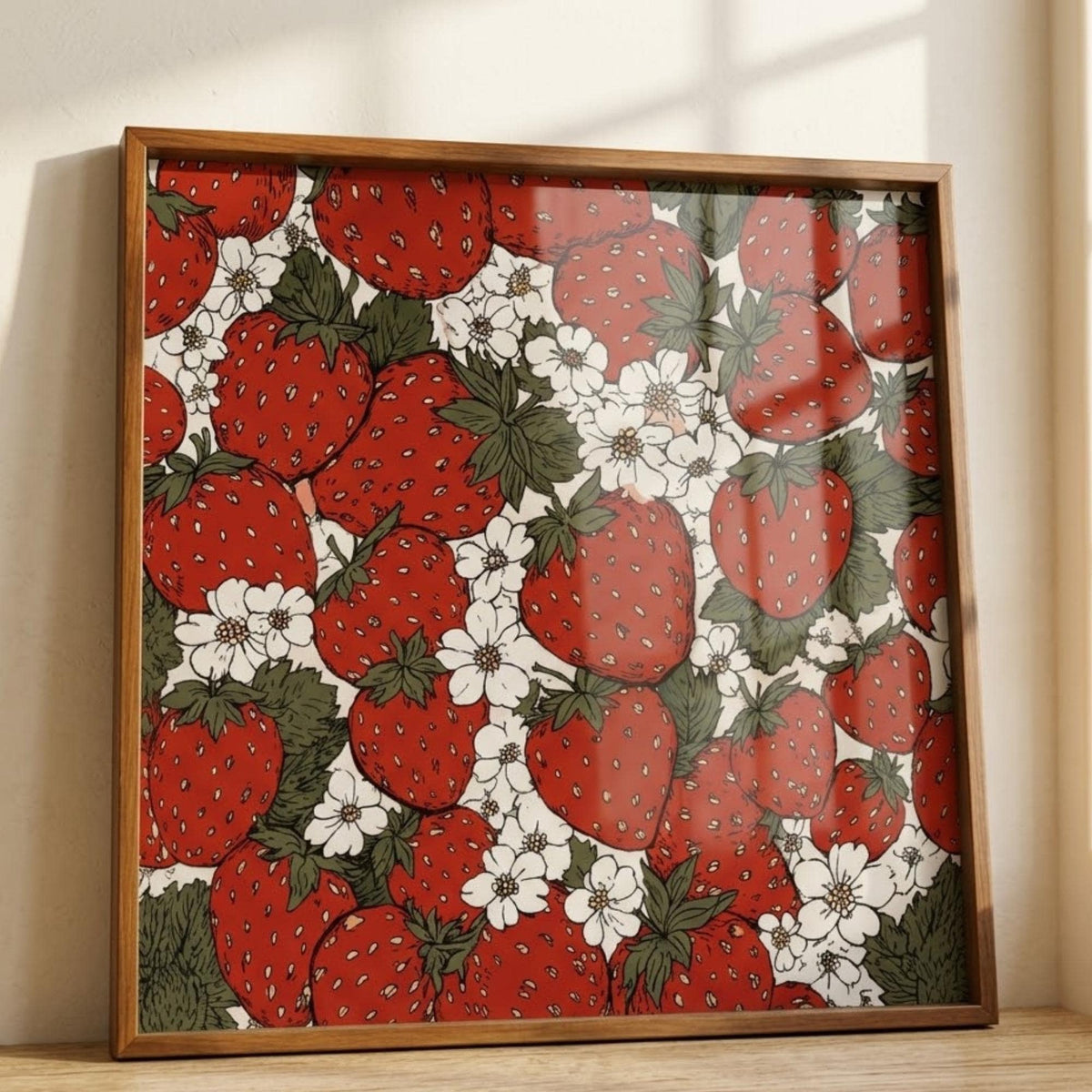 Square Serving Tray, Holiday Berry Tray, Christmas Ottoman Tray, Coffee Table Tray, Handmade Resin Wood Decor