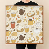 Square Serving Tray, Coffee Mug Tray, Breakfast In Bed Tray, Ottoman Coffee Table Tray, Handmade Resin Wood Decor