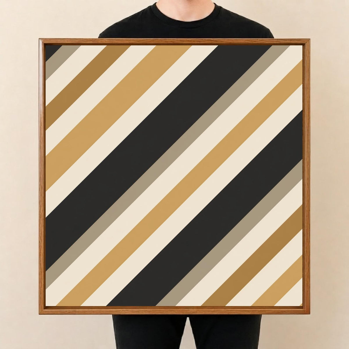 Square Serving Tray, Abstract Wood Tray, Ottoman Coffee Table Tray, Handmade Resin Art Tray, Modern Home Decor