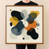 Square Serving Tray, Mid Century Modern Tray, Ottoman Coffee Table Tray, Handmade Resin Wood Tray, Abstract Home Decor