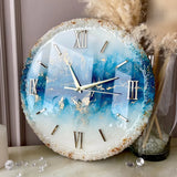 Ocean Cream Harmony – Artisan Resin Luxe Clock