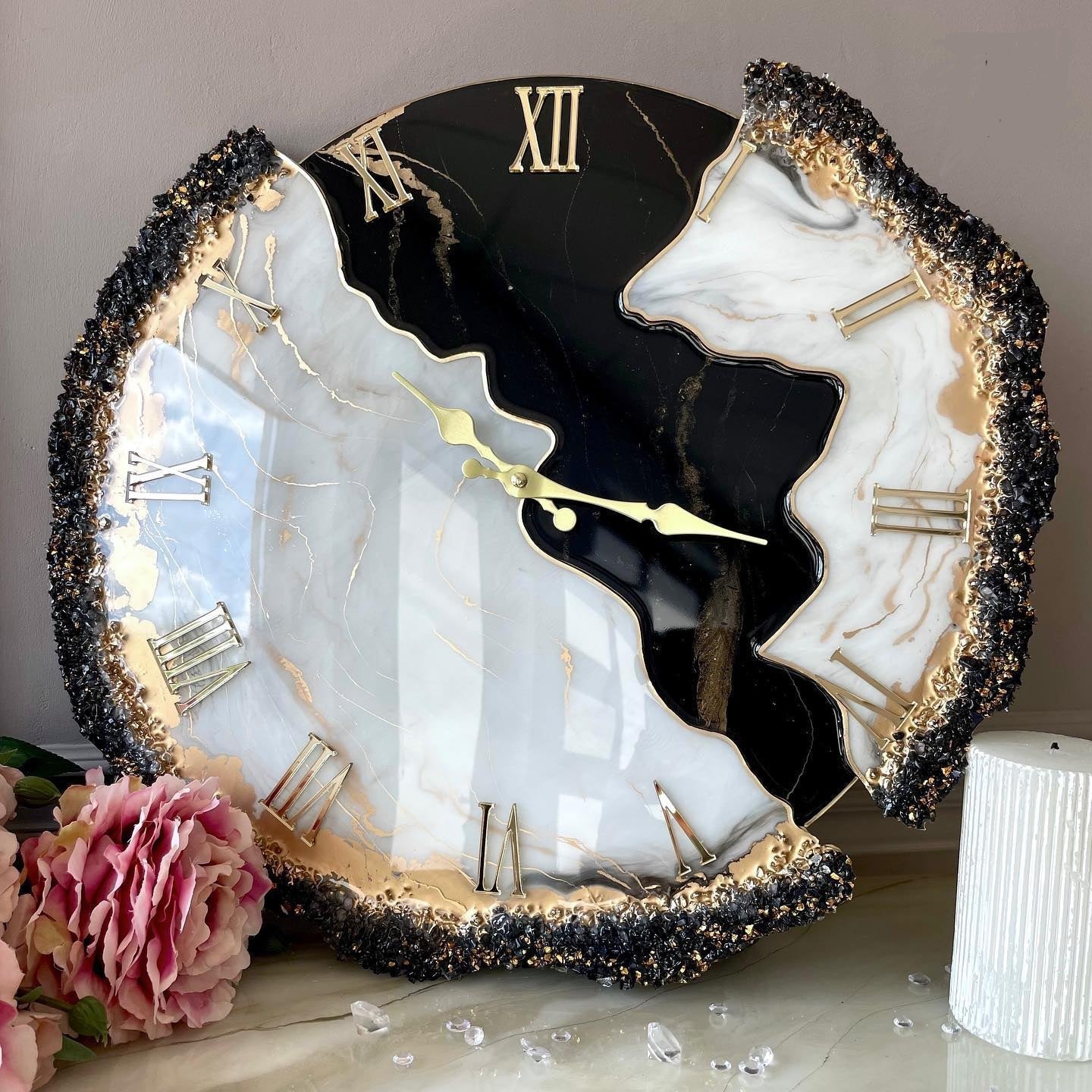 Black Ember Feather – Signature Azaro Clock