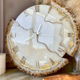 Moonmilk - Silent Round Clock by Azaro