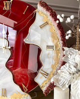 Red Velvet – Luxe Resin Wall Clock by Azaro