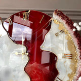 Red Velvet – Luxe Resin Wall Clock by Azaro