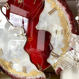 Red Velvet – Luxe Resin Wall Clock by Azaro