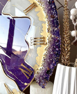 Purple Orchid – Luxury Resin Wall Clock