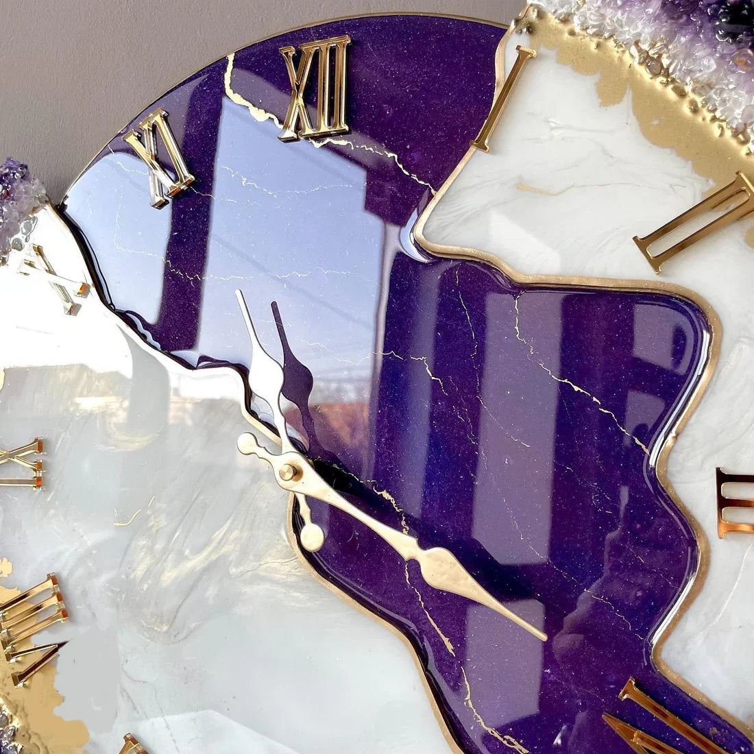 Purple Orchid – Luxury Resin Wall Clock