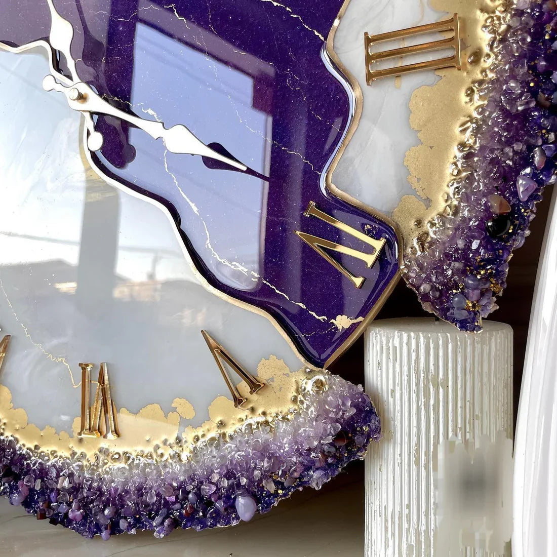 Purple Orchid – Luxury Resin Wall Clock
