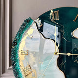 Green Whisper – A Luxe Nature-Inspired Resin Wall Clock