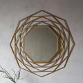 Octagon Layered Geometric Metal Wall Mirror