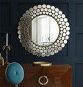 Silver Mirror Disc Round Metal Wall Mirror