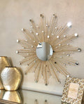 Starburst Rod Metal Wall Mirror